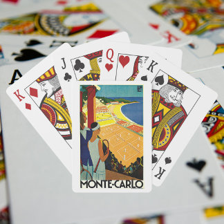 Jeu De Cartes Vintage voyage, Tennis, Sports, Monte Carlo Monaco