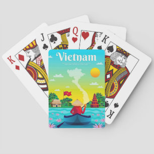Jeu De Cartes Vintage voyage Vietnam Jouer des cartes