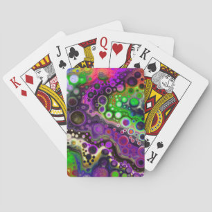 Jeu De Cartes Violet, citron vert et marbre noir