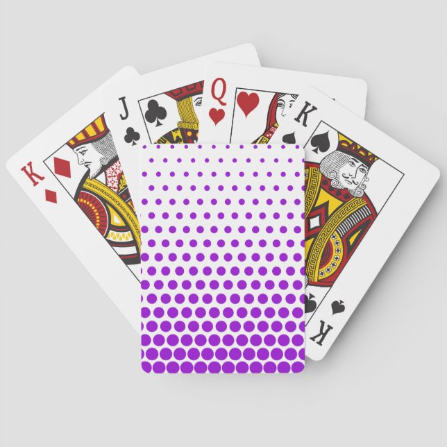 Jeu De Cartes Violet Pois blanc moderne (dos)