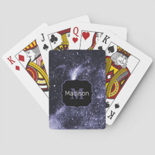 Jeu De Cartes Violet violet pourpre noir galaxie abstraite Monog