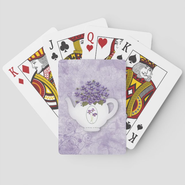 Jeu De Cartes Violets Teapot Jouer des cartes (dos)