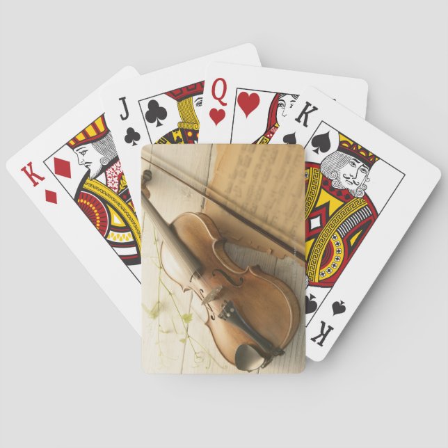 Jeu De Cartes Violin and Sheet Music (dos)
