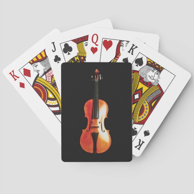 Jeu De Cartes Violin on Charcoal Background (dos)