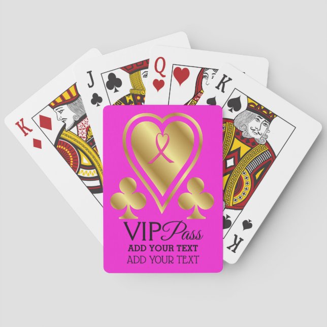 Jeu De Cartes VIP PASS - Casino - Cartes de lecture à ruban rose (dos)