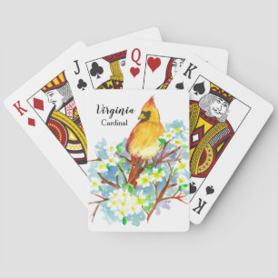 Jeu De Cartes Virginia Souvenir Cadeau Cardinal Bird Dogwood