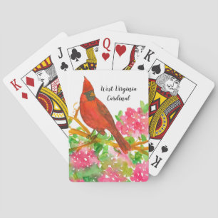 Jeu De Cartes Virginie-Occidentale Souvenir Oiseau Cardinal Fleu