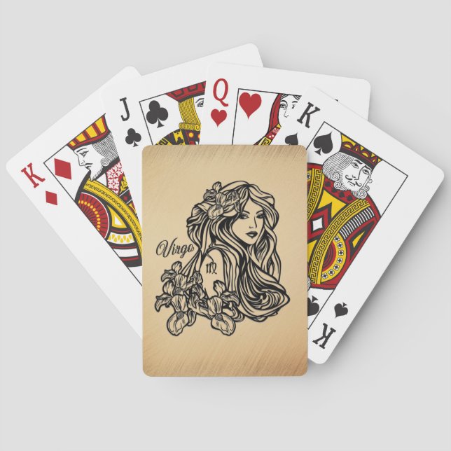 Jeu De Cartes Virgo Zodiac - Antique Look (dos)