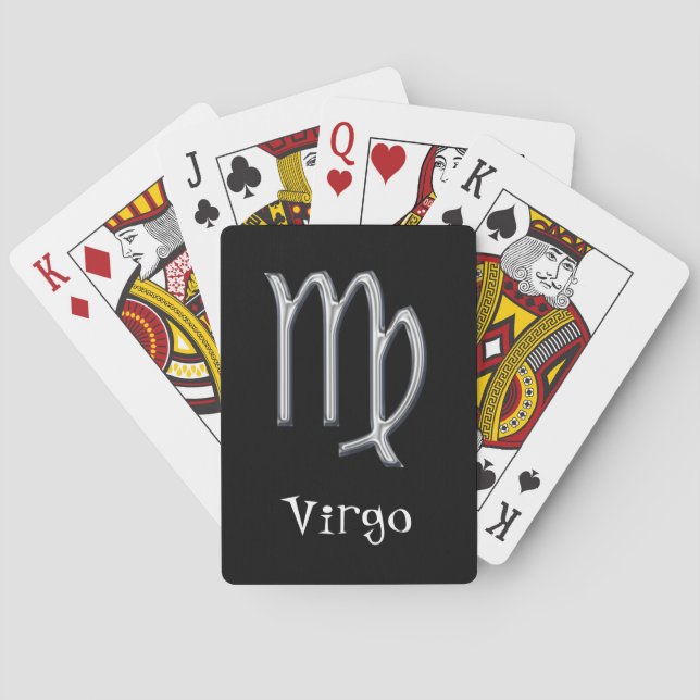 Jeu De Cartes Virgo Zodiac-faux métal (dos)