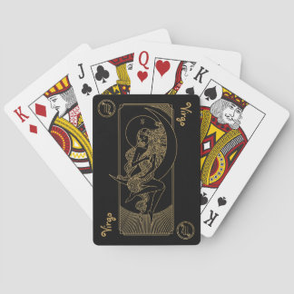 Jeu De Cartes Virgo Zodiac Gold et Black Design