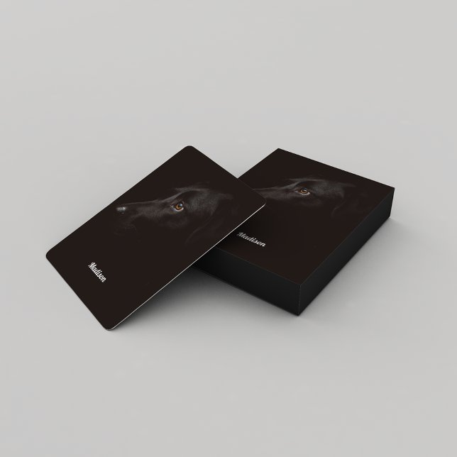 Jeu De Cartes Visage de chien noir simple (Créateur téléchargé)