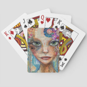 Jeu De Cartes Visage de collage de scrapbook vintage (3)