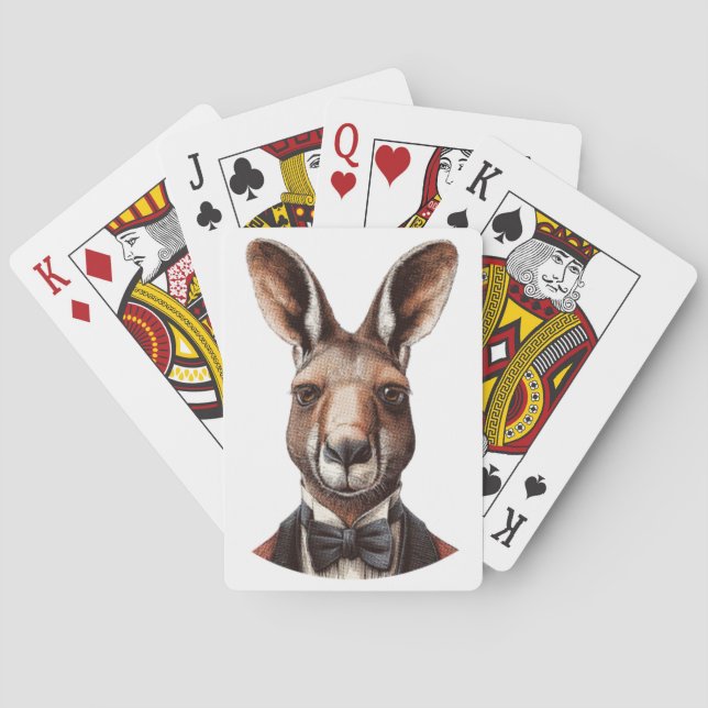 Jeu De Cartes Visage de kangourou (dos)