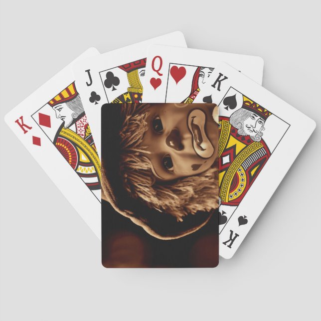 Jeu De Cartes Visage triste de poupée de clown (dos)