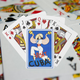 Jeu De Cartes Visitez La Havane, Cuba, Affiche de voyage vintage