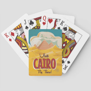 Jeu De Cartes Visitez l'affiche de voyage vintage du Caire Egypt