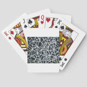 Jeu De Cartes Vitesse Web Gothique Gras Noir Blanc Toile d'Araig