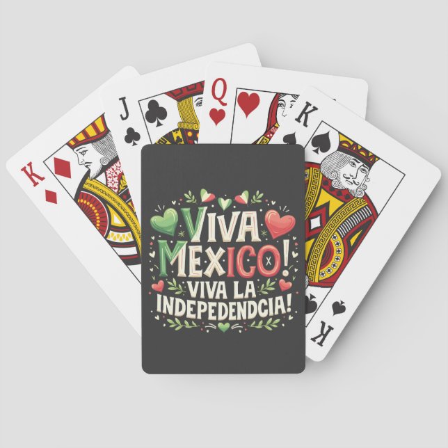 Jeu De Cartes Viva Mexique Fête de l'indépendance mexicaine (dos)