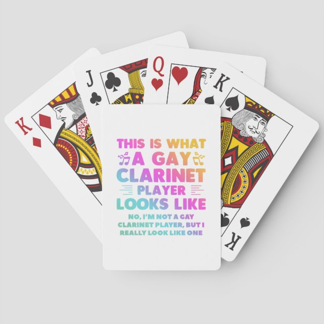 Jeu De Cartes Voici À Quoi Ressemble Un Joueur Gay Clarinet LGBT (dos)