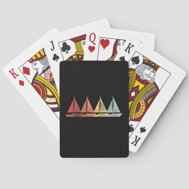 Jeu De Cartes Voilier Bateau Rétro (dos)