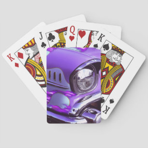 Jeu De Cartes Voiture classique : Chevrolet avec capot en feu