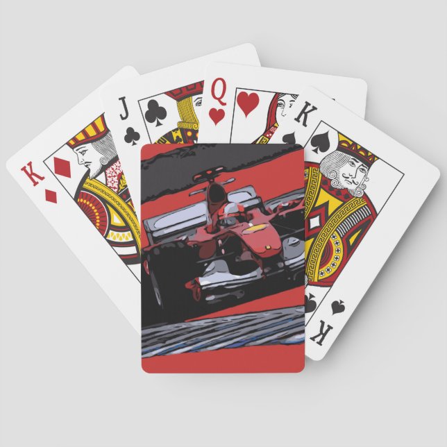JEU DE CARTES VOITURE DE LA RACE ROUGE - PASSION (dos)