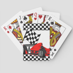 Jeu De Cartes Voiture de piste et Drapeau Jouer Cartes-Personnal