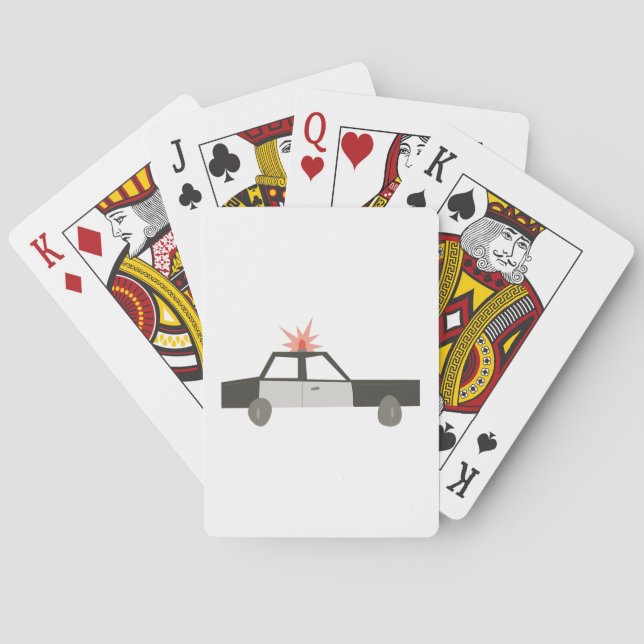 Jeu De Cartes Voiture de police (dos)