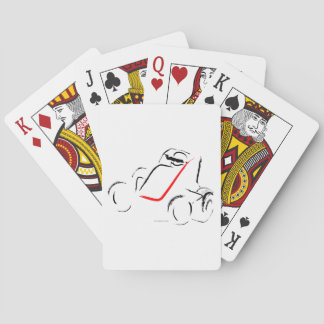 Jeu De Cartes Voiture de sprint 01 noire et rouge