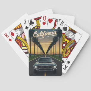Jeu De Cartes Voiture Vintage voyage California Sunset Muscle
