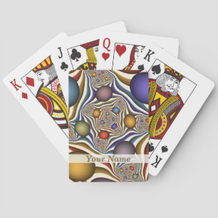 Jeu De Cartes Voler haut, nom abstrait fractal moderne coloré