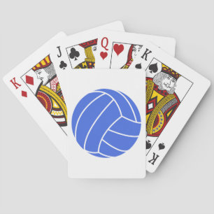 Jeu De Cartes Volleyball bleu royal et blanc