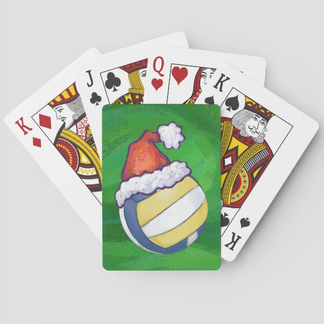 Jeu De Cartes Volleyball Casquette de Noël (dos)