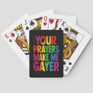 Jeu De Cartes Vos prières me rendent plus gai Drapeau de la fier