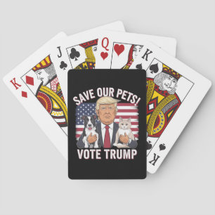 Jeu De Cartes Votez Trump Sauvez Nos Animaux de Compagnie Chats 