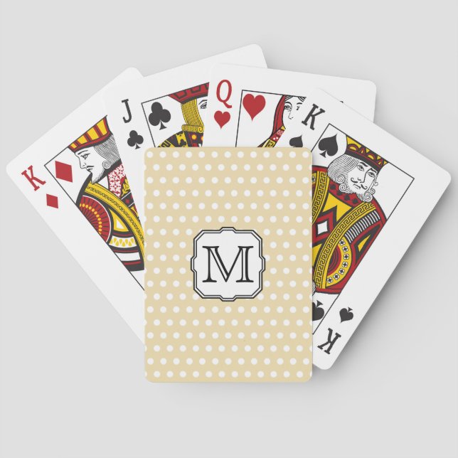 Jeu De Cartes Votre lettre. Monogramme fait sur commande. Point (dos)