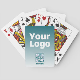 Jeu De Cartes Votre logo avec code QR modifiable et ombre dégrad