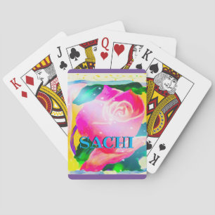 Jeu De Cartes Votre nom avec l'ombre de baisse, faisceaux