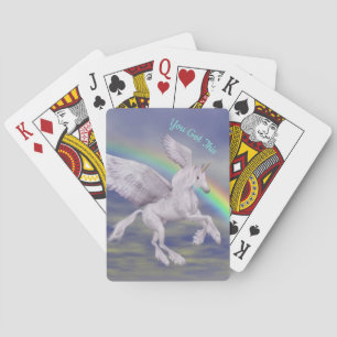 Jeu De Cartes Vous Avez Ce Flying Unicorn Rainbow Inspirational