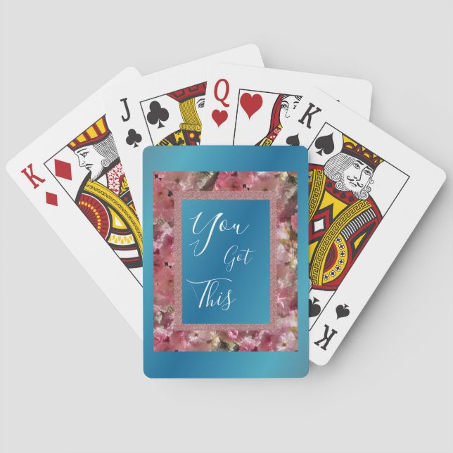 Jeu De Cartes Vous Avez Ce Ressort Rose Blossoms Inspirant (dos)