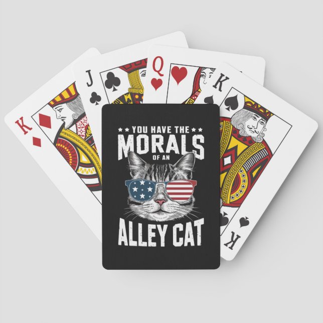 Jeu De Cartes Vous Avez La Morale D'Un Chat Alley Drôle plaisant (dos)