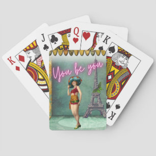 Jeu De Cartes Vous Devez Donner Du Pouvoir À La Pop Art Femme Vi