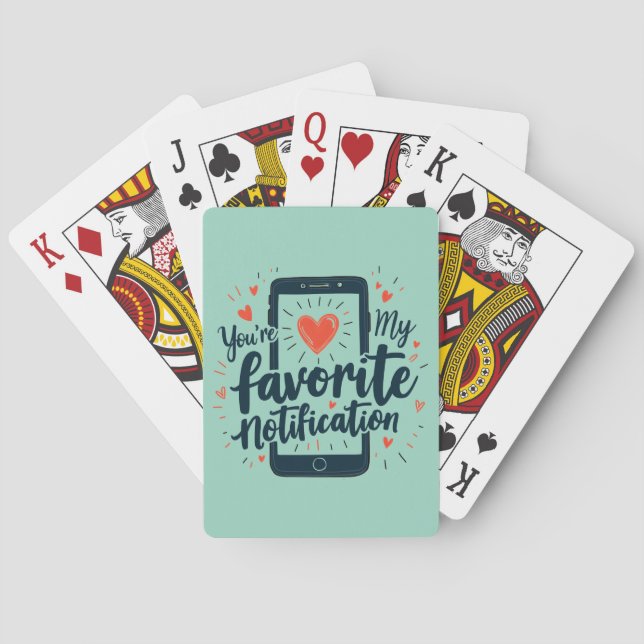 Jeu De Cartes Vous êtes ma notification préférée Affection numér (dos)