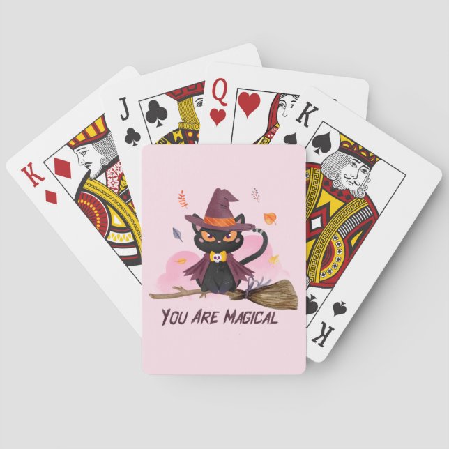 Jeu De Cartes Vous Êtes Magique Chat De Sorcière (dos)