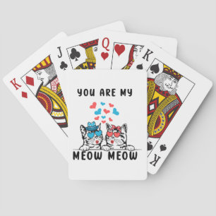 Jeu De Cartes Vous êtes mon couple de chat Meow Meow Saint-Valen