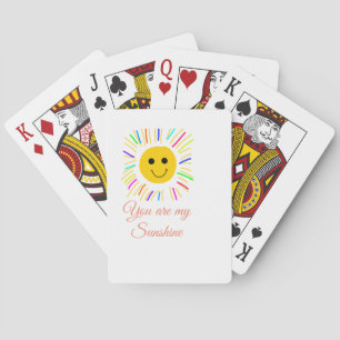Jeu De Cartes vous êtes mon soleil jaune orange rayons de soleil