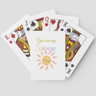 Jeu De Cartes vous êtes mon soleil jaune orange rayons de soleil