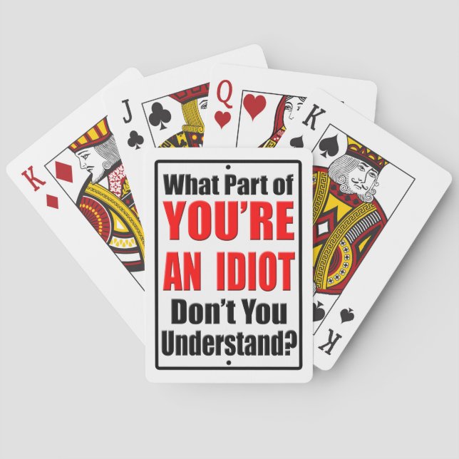 Jeu De Cartes Vous êtes un Idiot (dos)