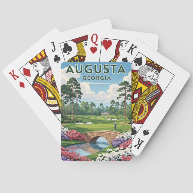 Jeu De Cartes Voyage à Augusta Géorgie (dos)