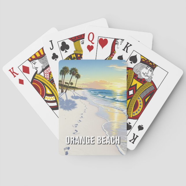 Jeu De Cartes Voyage à Orange Beach Alabama (dos)